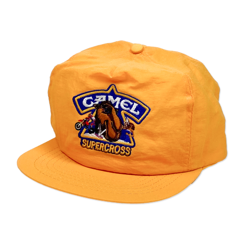 NOS 1990 Camel Supercross Unstructured Nylon Snapback Hat